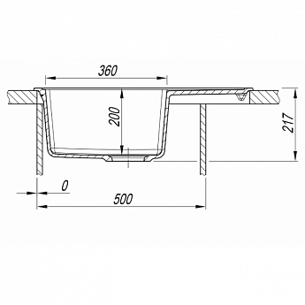 картинка Мойка для кухни Florentina Липси-650 