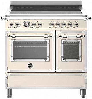 картинка Комбинированная кухонная плита Bertazzoni HER95I2EAVT слоновая кость  картинка Комбинированная кухонная плита Bertazzoni HER95I2EAVT слоновая кость