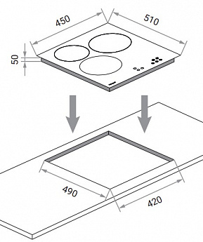 картинка Электрическая варочная панель Weissgauff HV 430 BA  