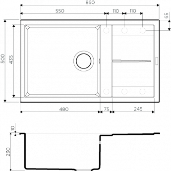 картинка Кухонная мойка Omoikiri SUMI-86 шампань 