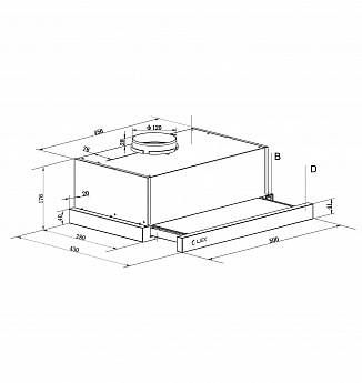 картинка Кухонная вытяжка Lex HOGAN 500 INOX 