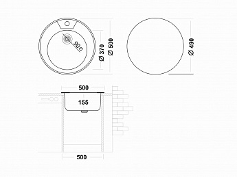 картинка Мойка для кухни Ukinox FAD 500 GT (0,6)  картинка Мойка для кухни Ukinox FAD 500 GT (0,6)
