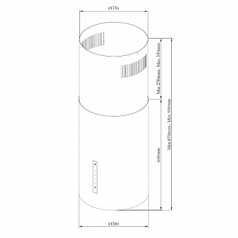 картинка Кухонная вытяжка Korting KHA 39970 W CYLINDER  картинка Кухонная вытяжка Korting KHA 39970 W CYLINDER