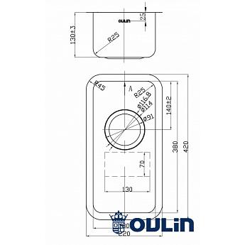 картинка Мойка для кухни Oulin OL-0361ROUND  картинка Мойка для кухни Oulin OL-0361ROUND