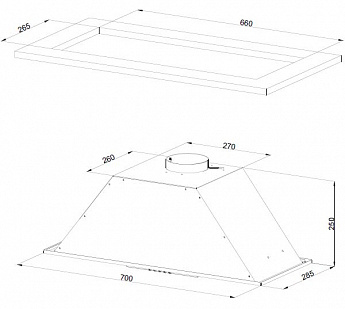 картинка Кухонная вытяжка Kuppersberg INLINEA 70 WX 