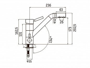 картинка Смеситель LONGRAN SPRINT UNIVERSAL LM1394  картинка Смеситель LONGRAN SPRINT UNIVERSAL LM1394