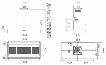картинка Кухонная вытяжка Elica THIN ISLAND IX/A/120  картинка Кухонная вытяжка Elica THIN ISLAND IX/A/120