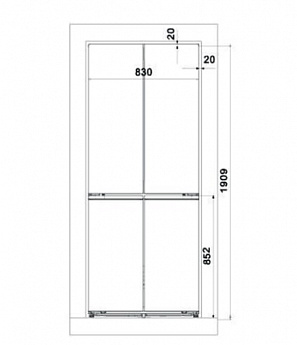 картинка Отдельностоящий холодильник Hiberg RFQ-610G GS inverter 