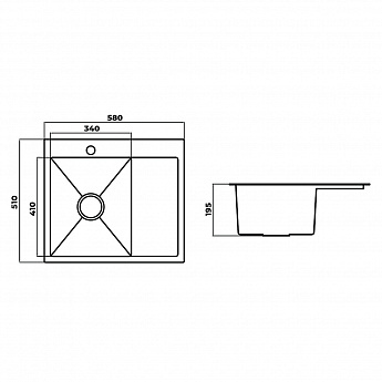 картинка Мойка для кухни Premial PR5851 (L) Swift Silk Brush 