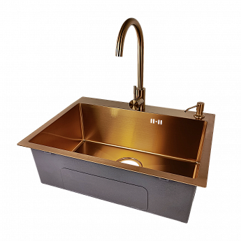 картинка Комплект Emar PVD COPPERY (мойка и дозатор)  картинка Комплект Emar PVD COPPERY (мойка и дозатор)