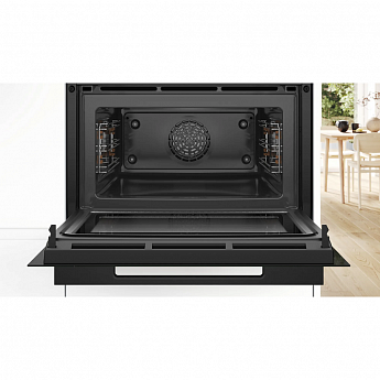картинка Электрический духовой шкаф с функцией СВЧ Bosch CMG9241B1 черный  картинка Электрический духовой шкаф с функцией СВЧ Bosch CMG9241B1 черный
