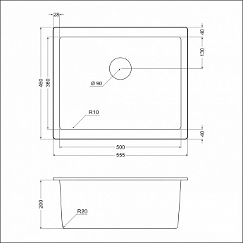 картинка Мойка для кухни Emar EMQ-1555.P  картинка Мойка для кухни Emar EMQ-1555.P