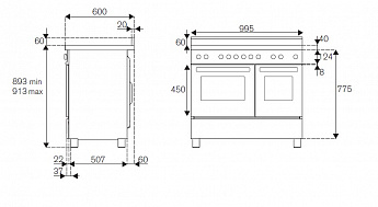 картинка Комбинированная кухонная плита Bertazzoni MAS106L2EXT нержавеющая сталь  картинка Комбинированная кухонная плита Bertazzoni MAS106L2EXT нержавеющая сталь
