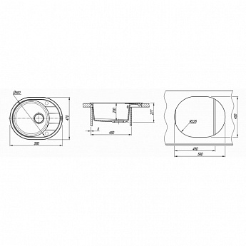 картинка Мойка для кухни Florentina Родос-580 