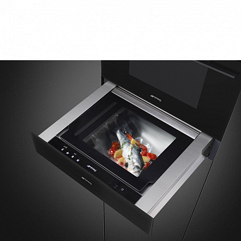 картинка Ящик для вакуумирования Smeg CPV115B3 чёрное стекло  картинка Ящик для вакуумирования Smeg CPV115B3 чёрное стекло