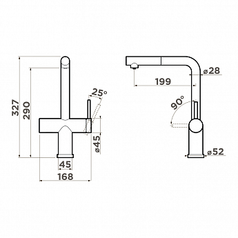 картинка Смеситель Omoikiri Karatsu-S gb 
