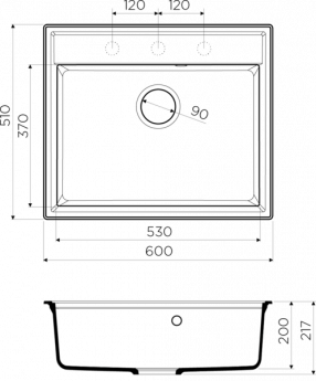 картинка Кухонная мойка Omoikiri DAISEN-60 