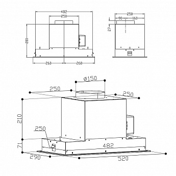 картинка Кухонная вытяжка Korting KHI 6099 ICGN  картинка Кухонная вытяжка Korting KHI 6099 ICGN