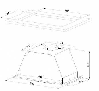 картинка Кухонная вытяжка Kuppersberg INLINEA 52 BEIGE 