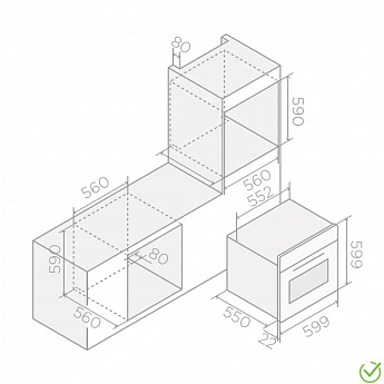 картинка Электрический духовой шкаф Elica VIRTUS MULTI 60 TFT 