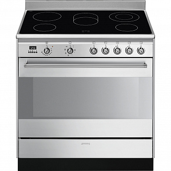 картинка Электрическая кухонная плита Smeg SUK91CMX9  картинка Электрическая кухонная плита Smeg SUK91CMX9