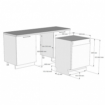 картинка Посудомоечная машина Evelux BD 6000 
