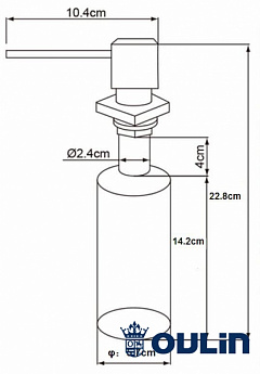 картинка Дозатор для мыла Oulin OL-401 FS  картинка Дозатор для мыла Oulin OL-401 FS