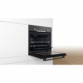 картинка Электрический духовой шкаф с функцией пара Bosch HIJ517YB0R черный 
