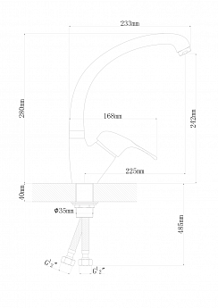 картинка Смеситель Florentina ОМЕГА FL 