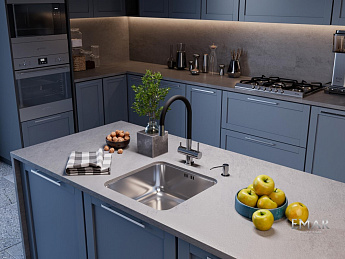 картинка Мойка для кухни Emar EMB-127А PVD Nano Satine 