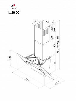 картинка |Discount| Кухонная вытяжка Lex MIRA G 600 WHITE 