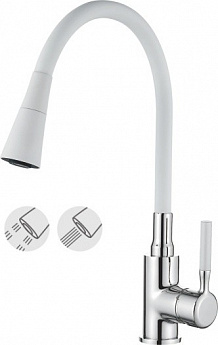 картинка Смеситель Ledeme L4199-3 белый 