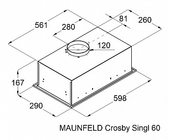 картинка Кухонная вытяжка Maunfeld CROSBY SINGL 60 BEIGE  картинка Кухонная вытяжка Maunfeld CROSBY SINGL 60 BEIGE