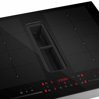 картинка Варочная панель с интегрированной вытяжкой Maunfeld MIHC604SF2BK 