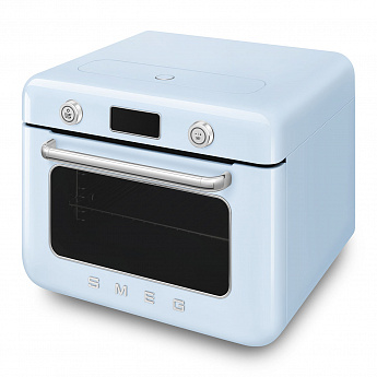 картинка Мини-печь с паром Smeg COF01PBEU постельный голубой  картинка Мини-печь с паром Smeg COF01PBEU постельный голубой