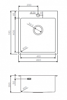 картинка Мойка Omoikiri AKISAME-46-GM  картинка Мойка Omoikiri AKISAME-46-GM