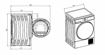 картинка Сушильная машина Delonghi DTD 8105 C FABIO 