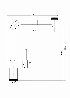 картинка Смеситель с выдвижным изливом Florentina ПАЛЕРМО 