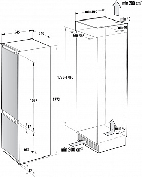 картинка Встраиваемый холодильник Gorenje NRKI517142  картинка Встраиваемый холодильник Gorenje NRKI517142