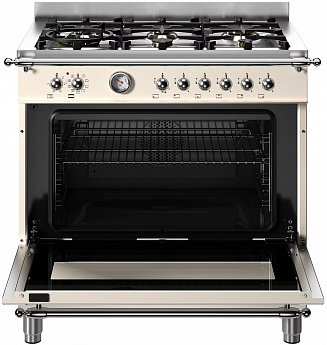 картинка Комбинированная кухонная плита Bertazzoni HER96L1EAVT слоновая кость  картинка Комбинированная кухонная плита Bertazzoni HER96L1EAVT слоновая кость