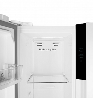 картинка Отдельностоящий холодильник Lex LSB530WGID белое стекло 