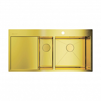 картинка Мойка для кухни Omoikiri Akisame-100-2-LG-R  картинка Мойка для кухни Omoikiri Akisame-100-2-LG-R