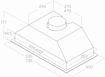 картинка Кухонная вытяжка Elica ERA S BL/A/72 