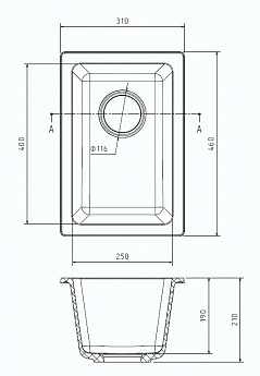 картинка Мойка для кухни Rivelato BERKANA BK-25 