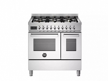 картинка Комбинированная кухонная плита Bertazzoni PRO96L2EXT нержавеющая сталь  картинка Комбинированная кухонная плита Bertazzoni PRO96L2EXT нержавеющая сталь