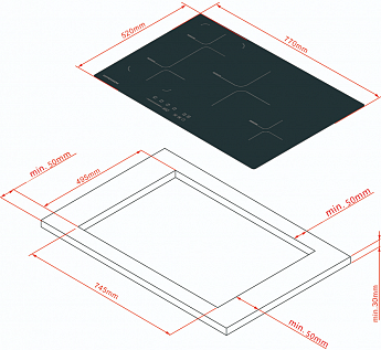 картинка Индукционная варочная панель Kuppersberg ICS 804  картинка Индукционная варочная панель Kuppersberg ICS 804