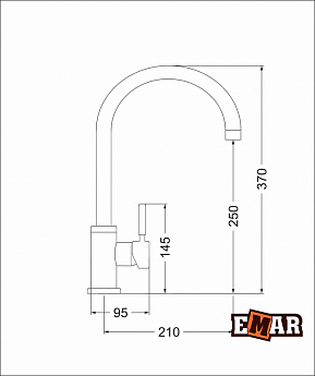 картинка Смеситель Emar Quartz ЕС - 3004  картинка Смеситель Emar Quartz ЕС - 3004