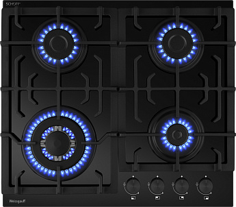 картинка Газовая варочная панель Weissgauff HGG 641 BGSV Nano Glass 