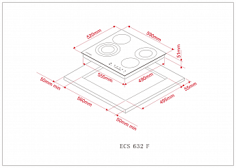 картинка Варочная панель Kuppersberg ECS 632 F  картинка Варочная панель Kuppersberg ECS 632 F