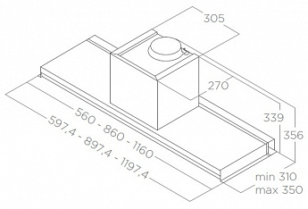 картинка Кухонная вытяжка Elica LEVER IX/A/56  картинка Кухонная вытяжка Elica LEVER IX/A/56